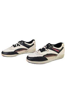 LA Gear Vintage Leather Low Top Sneakers Shoes Women's Size 9 White Black Pink